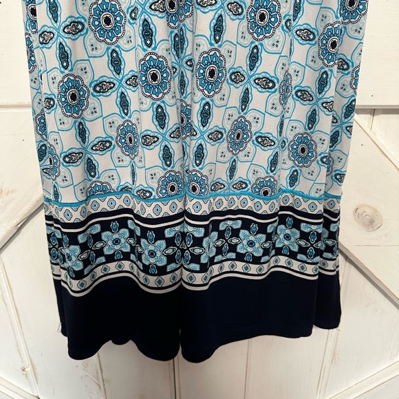 Blue and White Summer Maxi Dress - Picture 2 of 3